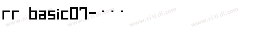 rr basic07字体转换